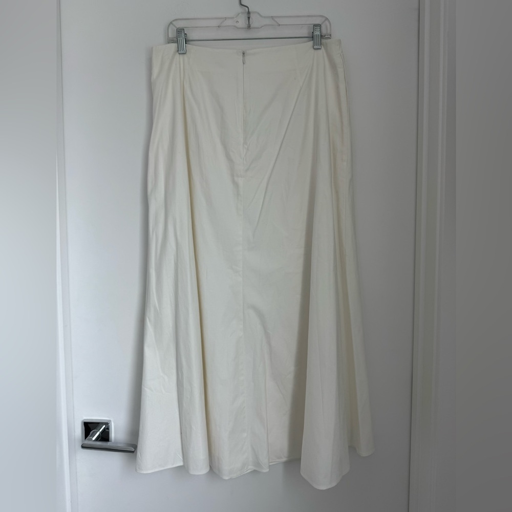 Reformation 12P Lucy Skirt White Stretch Cotton - Picture 5 of 9
